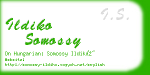 ildiko somossy business card